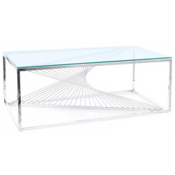 Konferenční stolek FLAME A stříbrná/sklo