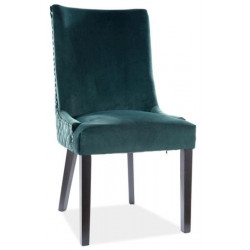 Jídelní čalouněná židle IVONA VELVET zelená/černá