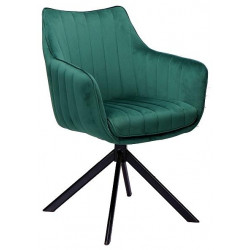 Jídelní čalouněná židle ROZI VELVET zelená/černá