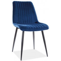 Jídelní čalouněná židle PIKI velvet granátově modrá/černá mat