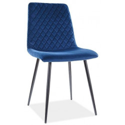 Jídelní čalouněná židle ILJA VELVET granátově modrá/černá