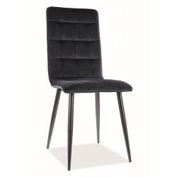 Jídelní čalouněná židle MOTO VELVET černá/černá