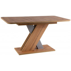 Jídelní stůl rozkládací XELY 140 (180) x 85 dub wotan/stříbrná