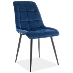 Jídelní čalouněná židle SIK VELVET granátově modrá/černá