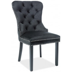 Jídelní čalouněná židle MARKUS VELVET černá/černá