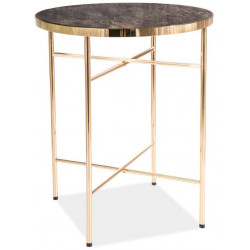 Konferenční stolek IBIZA C mramor/zlatý