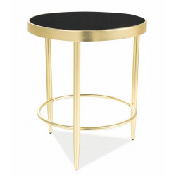 Konferenční stolek MYSTIC C černá/zlatá mat
