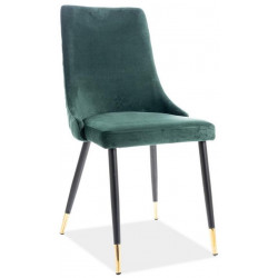 Jídelní čalouněná židle NOPI velvet zelená/černá/zlatá