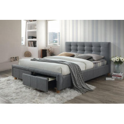 Čalouněná postel ASCOT 160x200 šedá