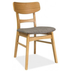 Jídelní čalouněná židle CD-61 šedá/dub