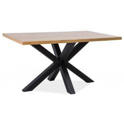 Jídelní stůl CROSS dřevo masiv/kov 150x90