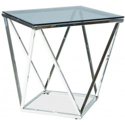 Konferenční stolek SILVER B chrom/kouřové sklo