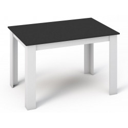 Jídelní stůl MANGA 120x80 bílá/černá