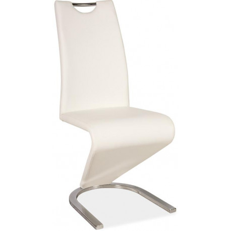 Jídelní čalouněná židle H-090 bílá/chrom
