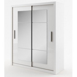 Šatní skříň IDEA 02 bílá zrcadlo 180 cm