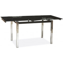 Jídelní stůl GODY 110(170)x74  černá/chróm