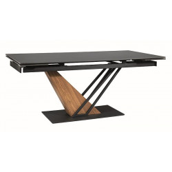 Jídelní stůl rozkládací GRENY 180(240)X90 černá/jasan/černý mat