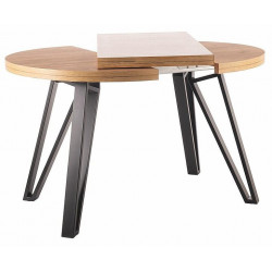 Jídelní stůl rozkládací GALY 100 (100-168), barva dub artisan/černá