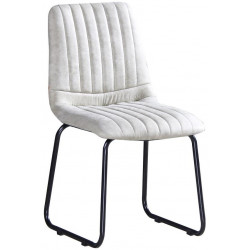 Jídelní čalouněná židle MERANO světle šedá/černá
